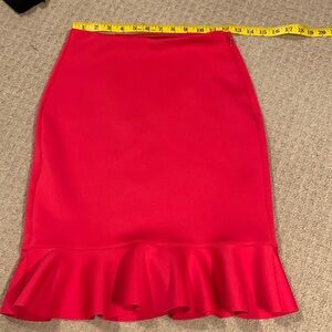Guess pink skirt with ruffle bottom